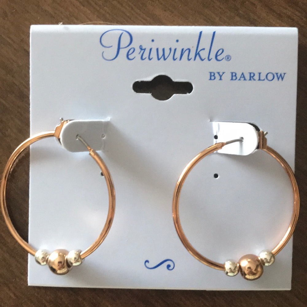 Rose gold and silver hoop